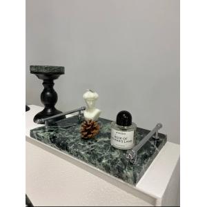 China Pradas Verde Green Marble Vanity Tray Rectangular With Polished Surface wholesale