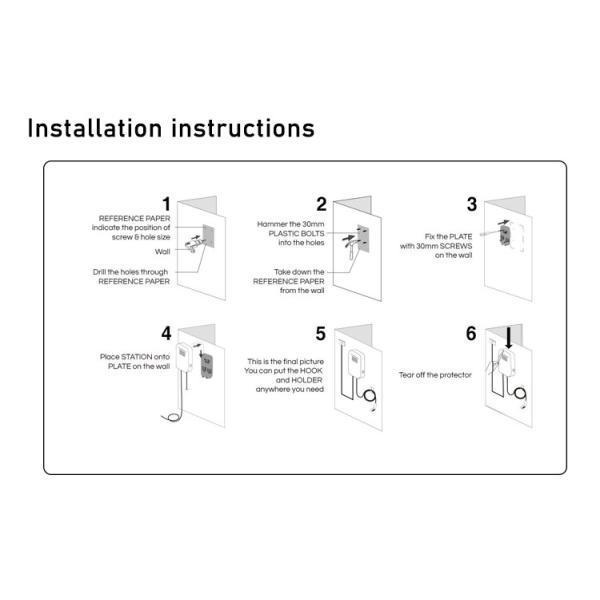 Wallbox AC EV Charger Gun Line With LCD Screen 32A APP 7ke