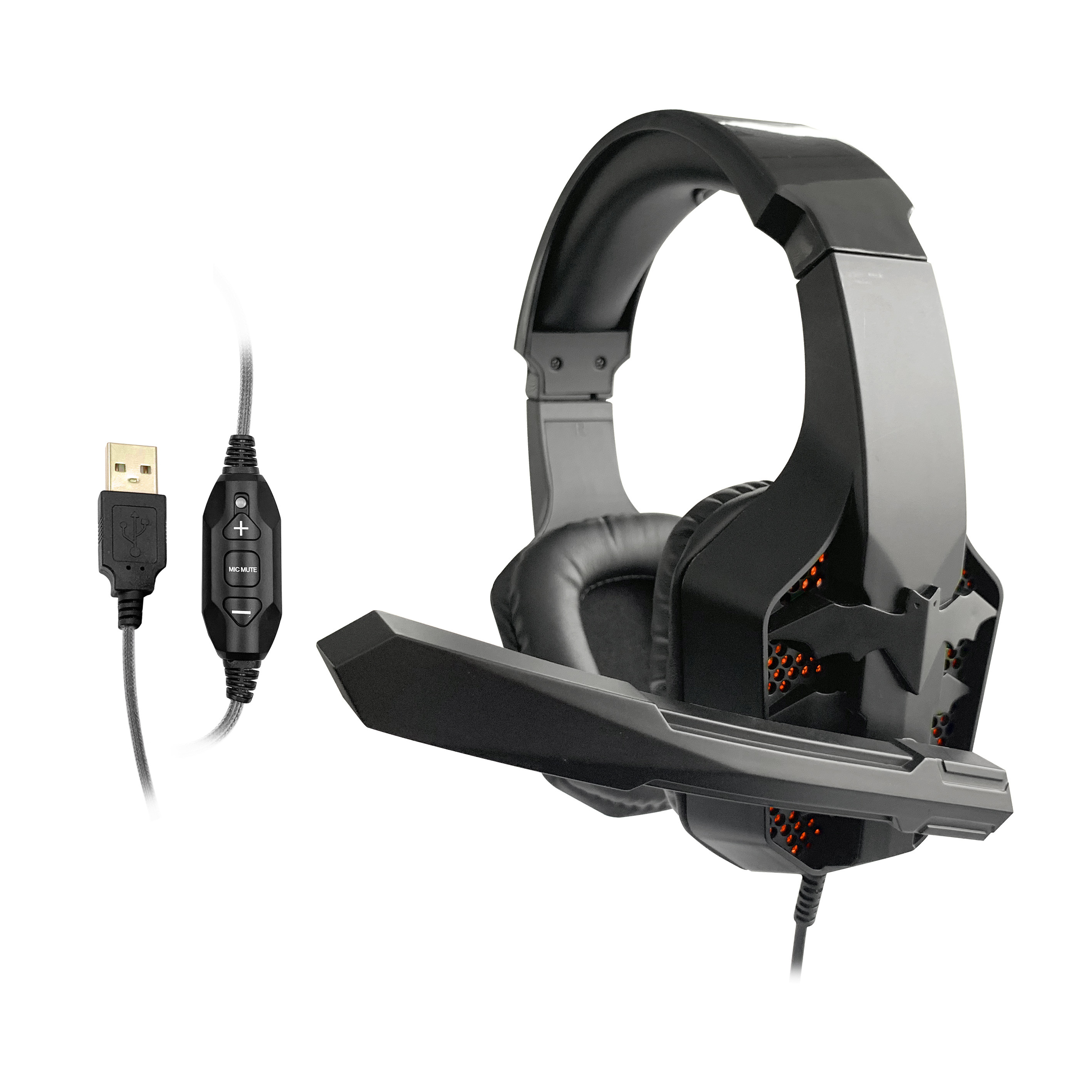 Quality 105db Wired Gaming Headset Over Head Gamer Headphone With Microphone Volume Control for sale