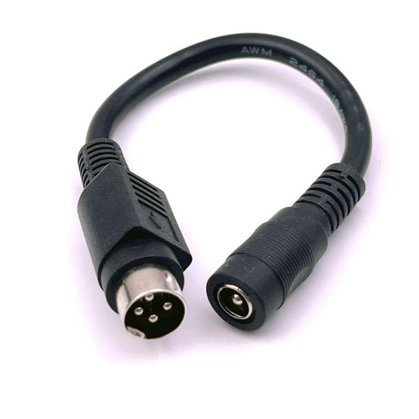 4 Pin Mini DIN to DC Female Jack 5.5x2.1mm Power Extension Cable for Camera DVD TV PC Barcode Printer