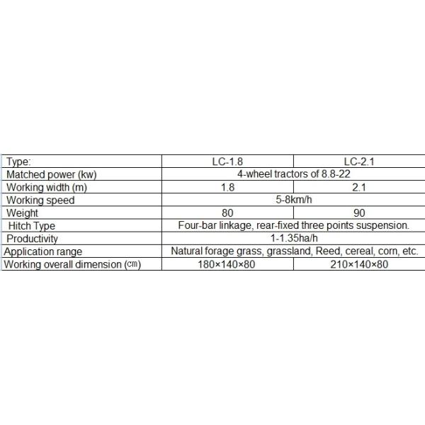 Rear-fixed Suspension Tractor Horizontal Rake
