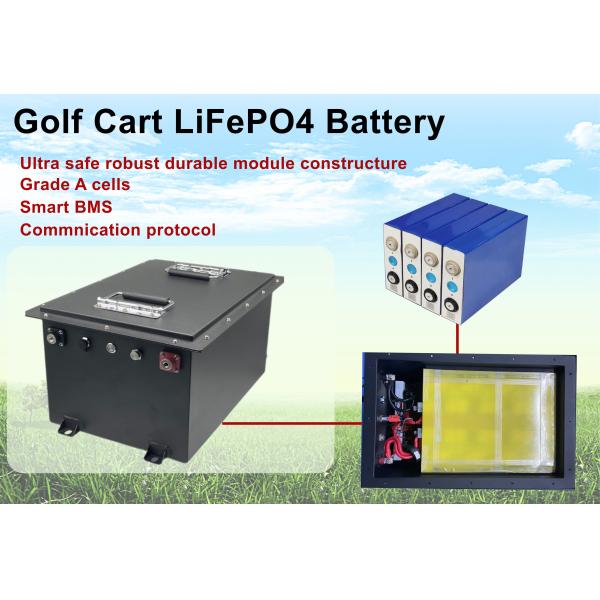 China Factory Lithium Golf Cart Deep Cycle Batteries 36V 105Ah 150A LiFePO4 Battery Pack