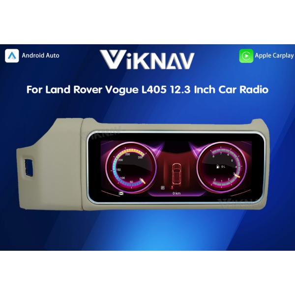 Viknav 12.3 Inch Touch Screen Car Radio For Land Rover Range Rover Vogue L405 2013-2017 Multimedia Player GPS Navigation Head Unit (Beige)