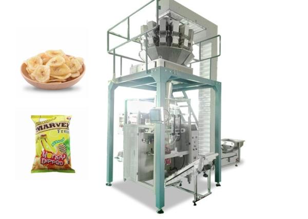 Quality Banana Slices Automated Packing Machine With Computer Weighter High Efficiency for sale