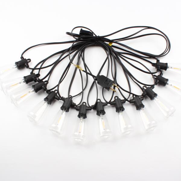 25Ft 50ft 100f ST38 String Light Clear Bulbs Fairy String Waterproof IP44 Patio String Light Outdoor New Year Wedding Decorative