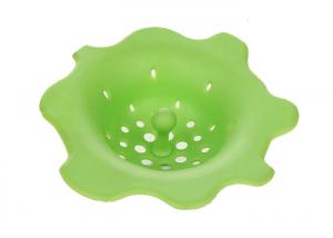 China Flower Shaped Silicone Kitchen Sink Strainer , Silicone Drain Stopper For Bathroom wholesale