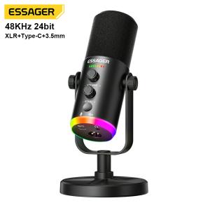 China ESSAGER YU7 USB C Wired Live Streaming Podcast Gaming Microphone Type C 3.5mm XLR Port on sale