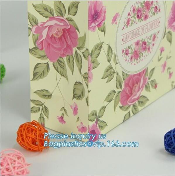 Fancy Shopping Paper Gift Bag packaging paper bag With Handles of packaging,Luxury Clothes paper carrier bag for packing