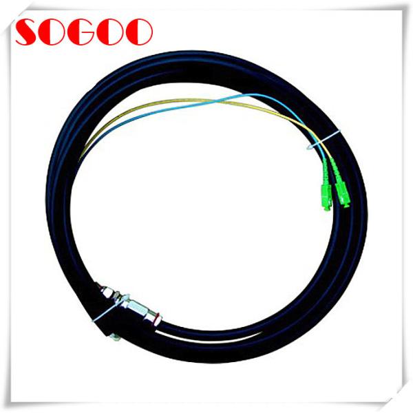 Armored Outdoor Duplex Patch Cord OM3 OM4 LC / UPC Outdoor Fiber Patch Cord