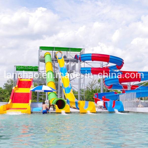Rafting Spiral Amusement Park Water Slide Rainbow Racer For Aqua Park