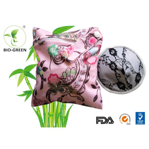 Multi Color Bamboo Reusable Nursing Pads , Waterproof Thin Bambooies Breast Pads