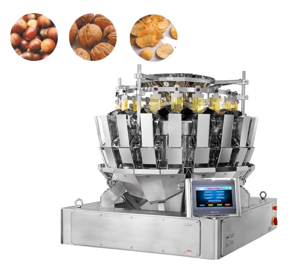 China Weighing And Packing System For Snacks/Puffed Food/Pet Food 1.6L/2.5L Hopper 20 Heads Multi-Head Weigher on sale