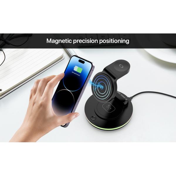 ABS PC 3 in 1 Foldable and Portable Magnetic Wireless Charger with Fast Charging