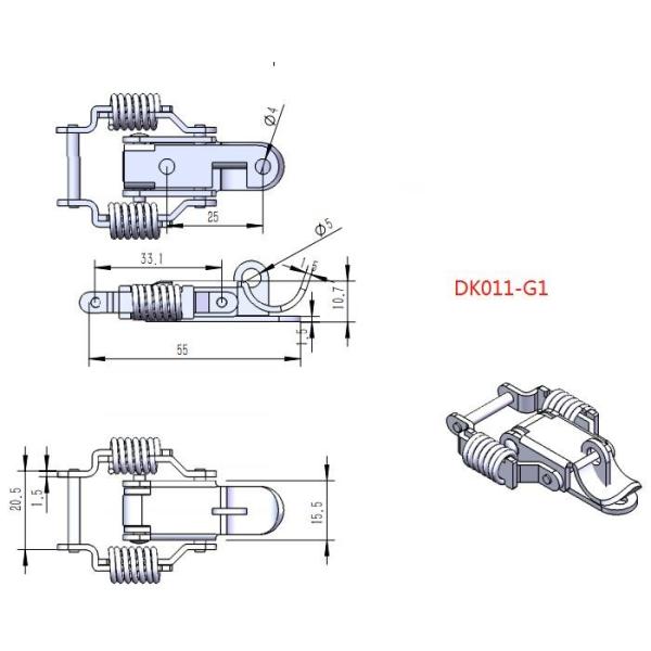 DK011G1 Lockable Spring Loaded Toggle Latch For Vibrating Machine