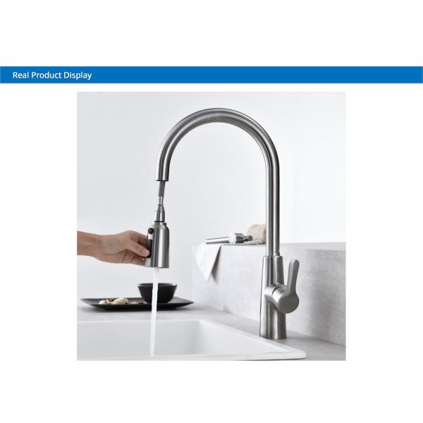 Single Lever Smart Kitchen Faucet HOMEKA With Extendable Pull Down Hose