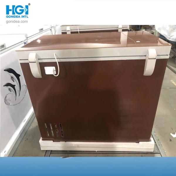 Glass Material Single Door Deep Chest Freezer Mechanical Temperature Control
