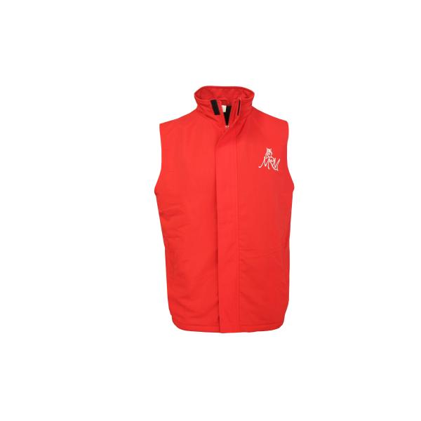 Fleece Lined 413 GSM Winter Jacket Thermal Red Fleece Jacket Sleeveless