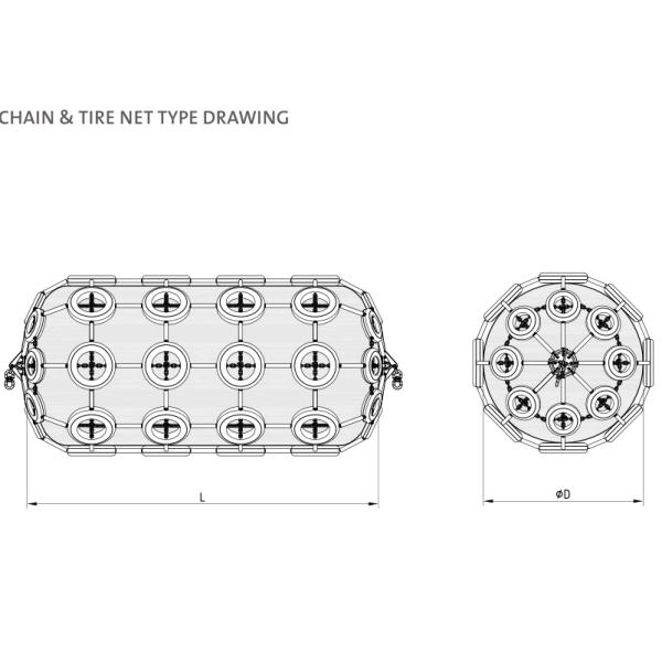Low Reaction Docking Yokohama Pneumatic Fender Anti - Collision No Air Leakage