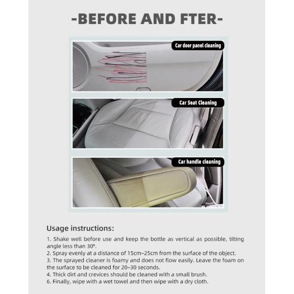 668ml Powerful Car Upholstery Cleaner Interior Car Cleaner With Convenient Operation