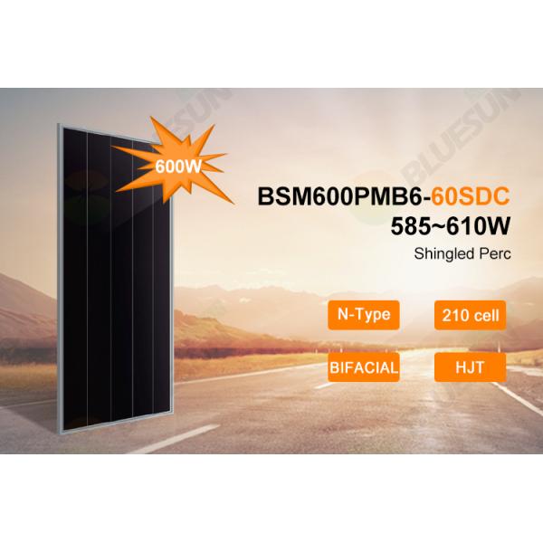 BLUESUN Best Supplier Solar Panels 550w 585w 600w Double Glass Shingled Solar Panel Solar Energy System Use