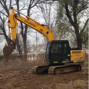 China Original Brand Hyundai 150 Used Crawler Excavator 15 Ton Secondhand Middle Digger in Stock on sale