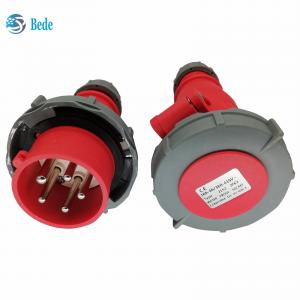 China 3P+N+E Industrial Plug & Socket 5 Pins  IP67 AC220-415V 16 And 32 Amp Docking Type wholesale