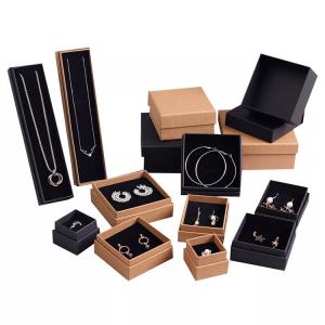 China Custom Kraft Paper Jewelry Box For Jewellery Rings Bracelets Necklace Earring Bangle Pendant Packaging wholesale