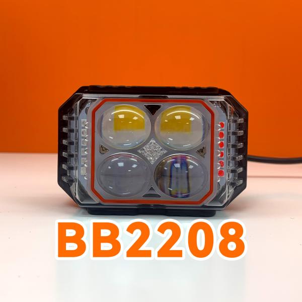 80V 4 Beads White Yellow Flashing Multi Color Metal Motorcycle LED Light