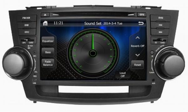 Ouchuangbo Car Radio Head Unit for Toyota Highlander 2009-2011 GPS Sat Nav Bluetooth TV DVD System OCB-1401