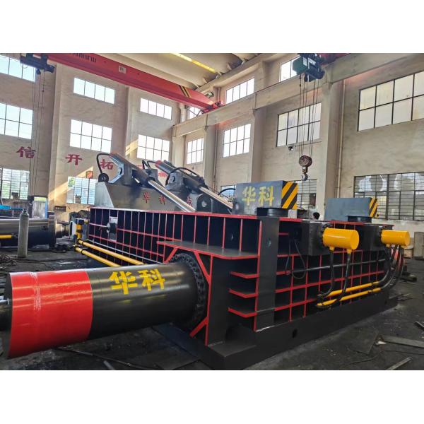 500x500mm bale Automatic Scrap Metal Baler Machine With Double Main Cylinder And Front Turn Out Bale Ejection
