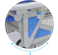 Mobile Metal Stretcher With Wheels , Folding Durable Emergency Stretcher Bed