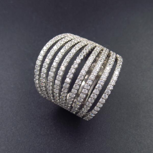 Flower Shape Sterling Pearl Ring / Cultured Freshwater Pearls For Wedding Bridal