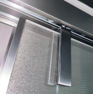 China Polished Chrome Single Sliding Frameless Shower Door 8mm 10mm Wire Embedded Glass wholesale