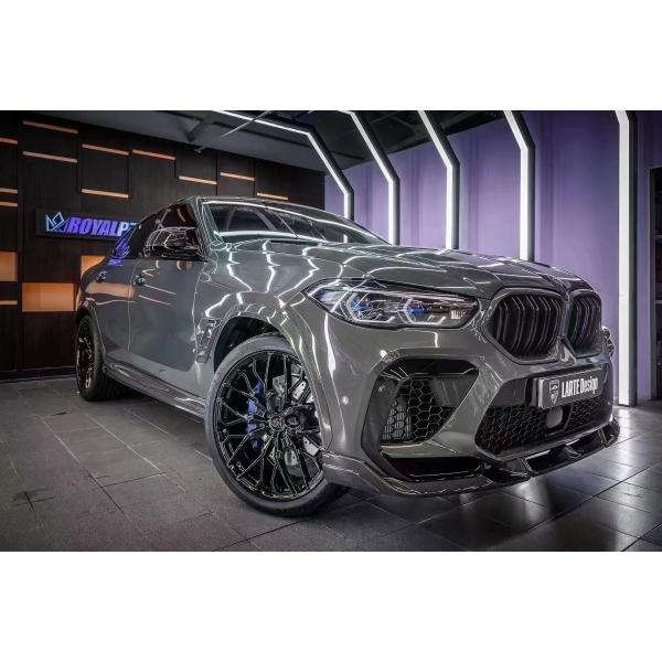 Auto Parts for BMW X6M F96 Carbon Fiber Body Kit X6M F96 Upgraded LARTE Design Style Front Shovel Diffuser Spoiler Body Kit