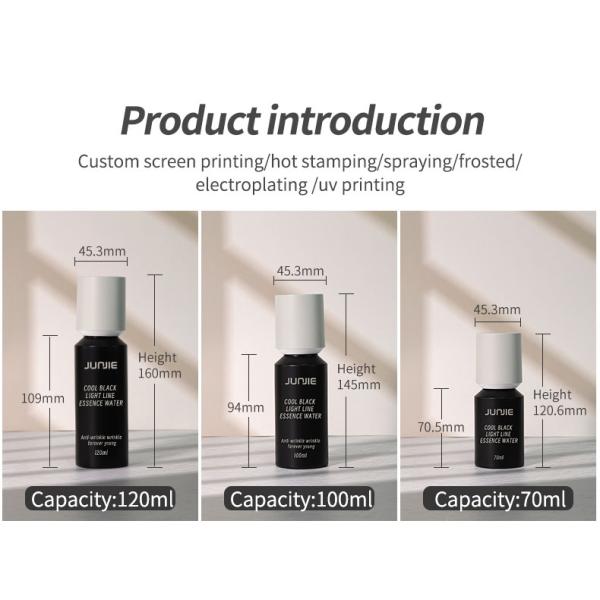 100ml 120ml Bayonet Bottle Black Plastic Essential Oil Bottles With Screw Cap