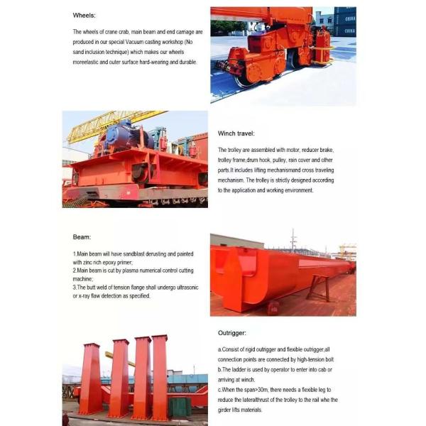 5T To 300T MG Warehouse Double Beam Gantry Crane Wind Resistant