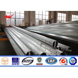 40ft Q345 Bitumen Electrical Power Pole For Power Transmission