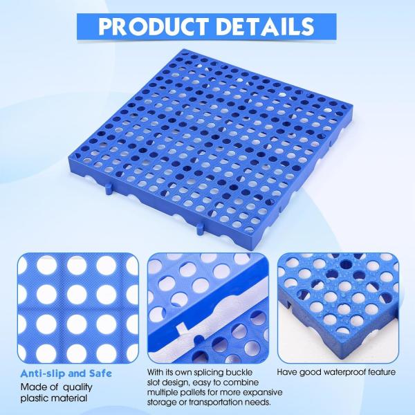 Moisture-Proof Floor Waterproof Storage Grid Pad Grid Ventilation Pallet For Garage Supermarket Outdoor