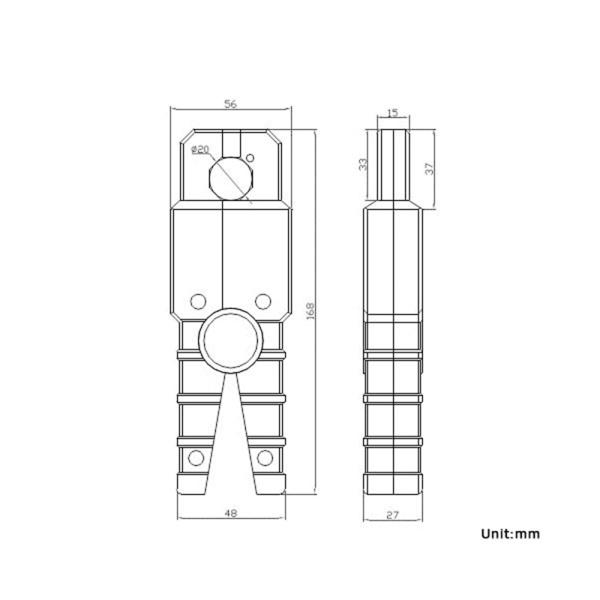 100A Mini Clamp On Current Transformer High Precision 20mm Dia With BNC Connector