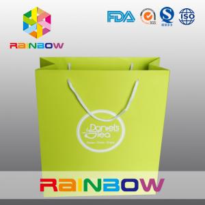 China Recycled Square Bottom Customized Paper Bags / Printed Paper Shopping Bags wholesale