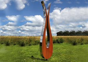 China Outdoor Modern Corten and Stainless Steel Sculpture Abstract Style wholesale