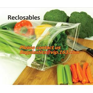 China Food Vegetable Storage Bag Airtight Zip Lock Bags, Clear Zip Lock Bags Zipper Poly Bags with Rectangle Unilateral 0.03 m wholesale