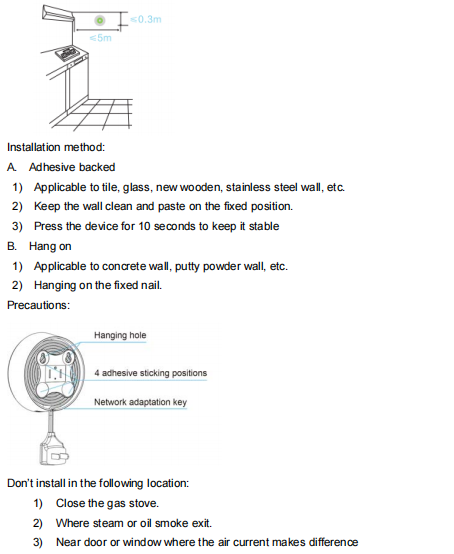 School Wired Smart Natural Gas Alarm Detector CH4 Methane