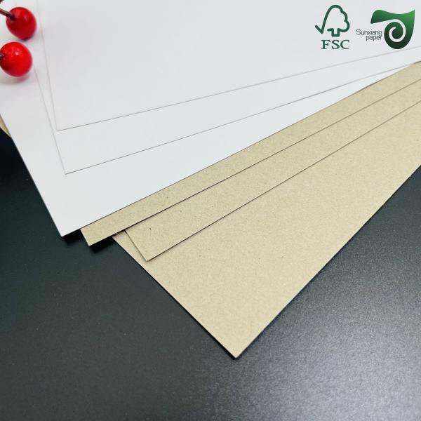 FSC 1.5mm 2mm Laminated Rigid Paper Board With One White Face Sized 1m By 1.3m
