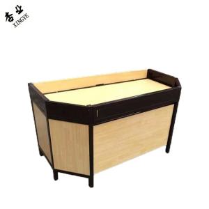 Wood Fruit And Vegetables Display Rack Multi Functional Double Sided