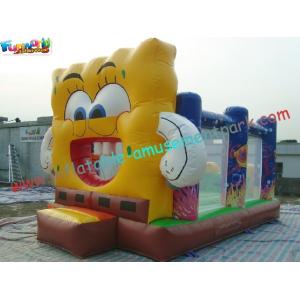 Spongebob Commercial Bouncy Castles , Inflatable Bouncer Slide CE / EN14960