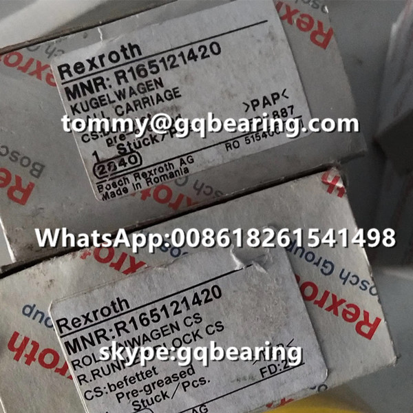 Rexroth R165121420 Steel Material Flange Type Standard Length Standard Height Runner Block