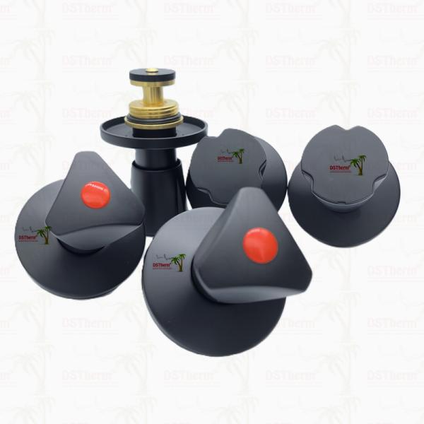 Triangle Handle Stop Valve Top Part Brass Cartridge Black Plated Valve Concealed Valve Cartridge Global Valve Cartridge