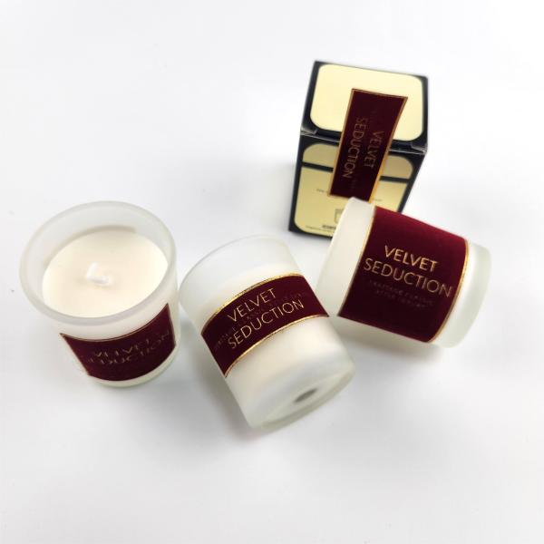 Aromatherapy Velvet Candle Label Printing Gold Foil Double Layer Candle Sticker Labels