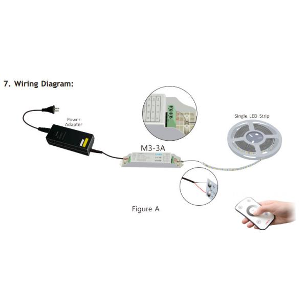 Portable ABS Led Strip Light Touch Remote Controller Low Power Consumption